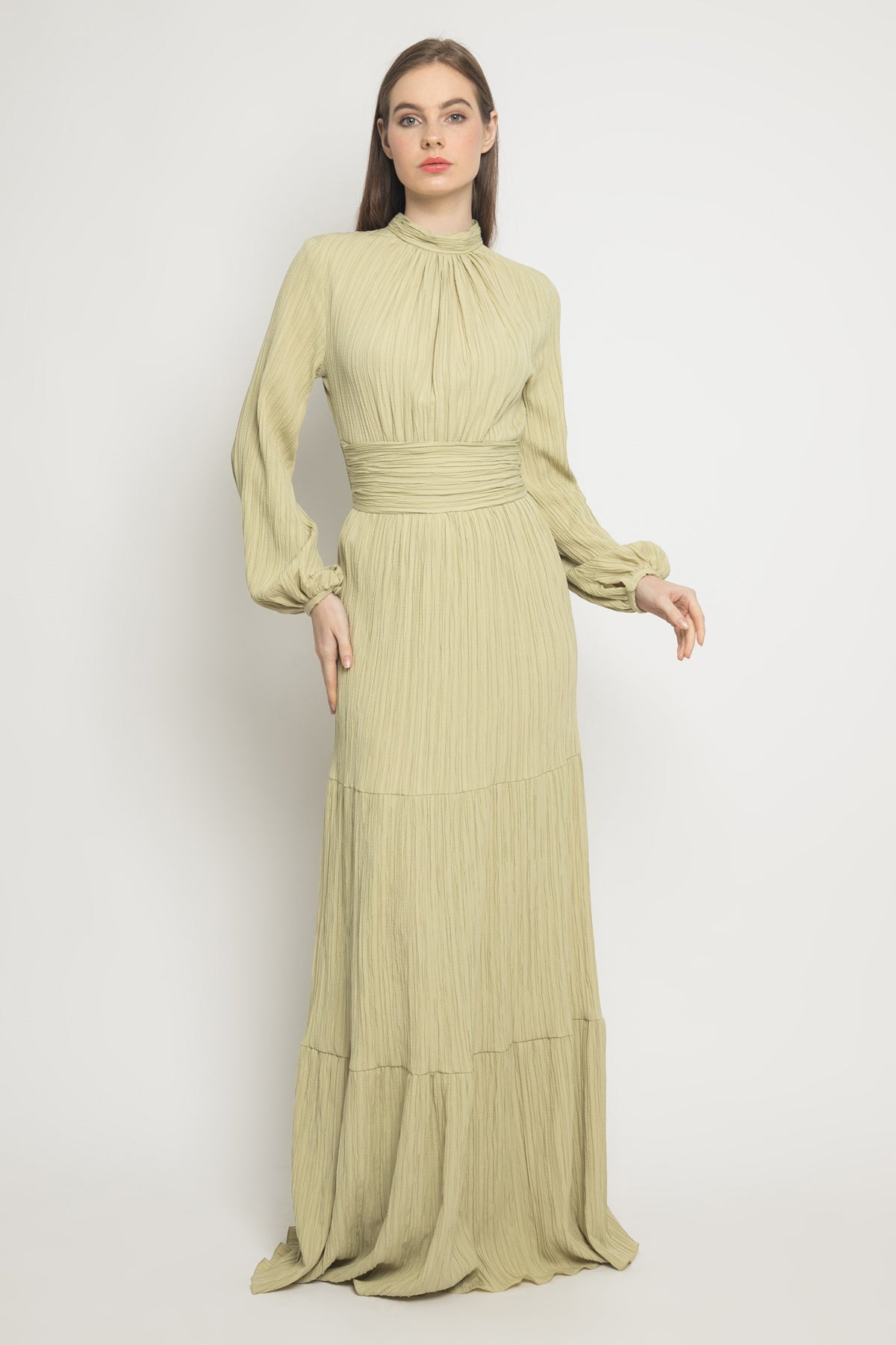 isabella ruffled maxi dress Isabella Lace Ruffle Dress Light Blue / L/US 6