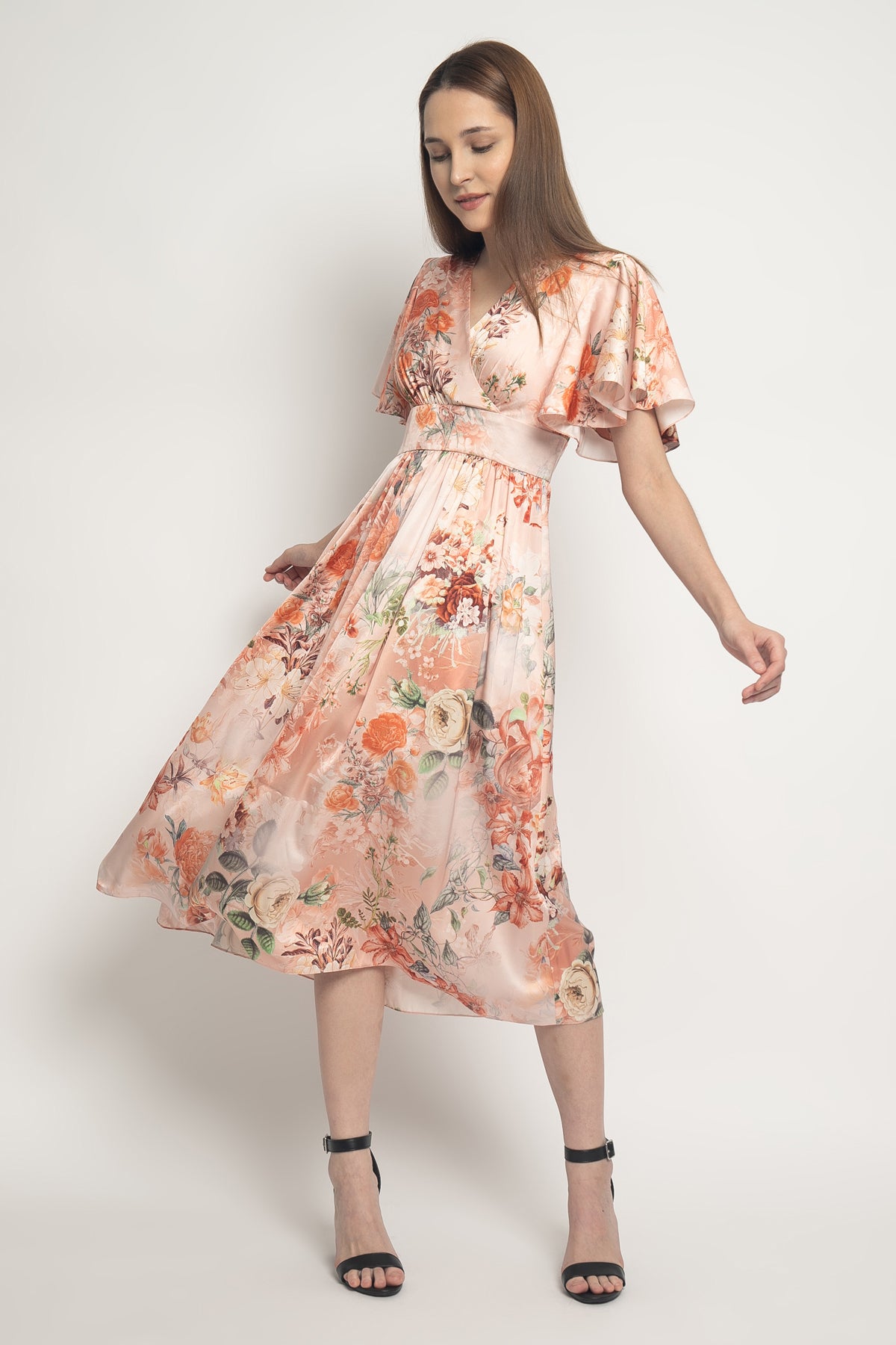 KATY FLORAL MIDI DRESS – Andriany