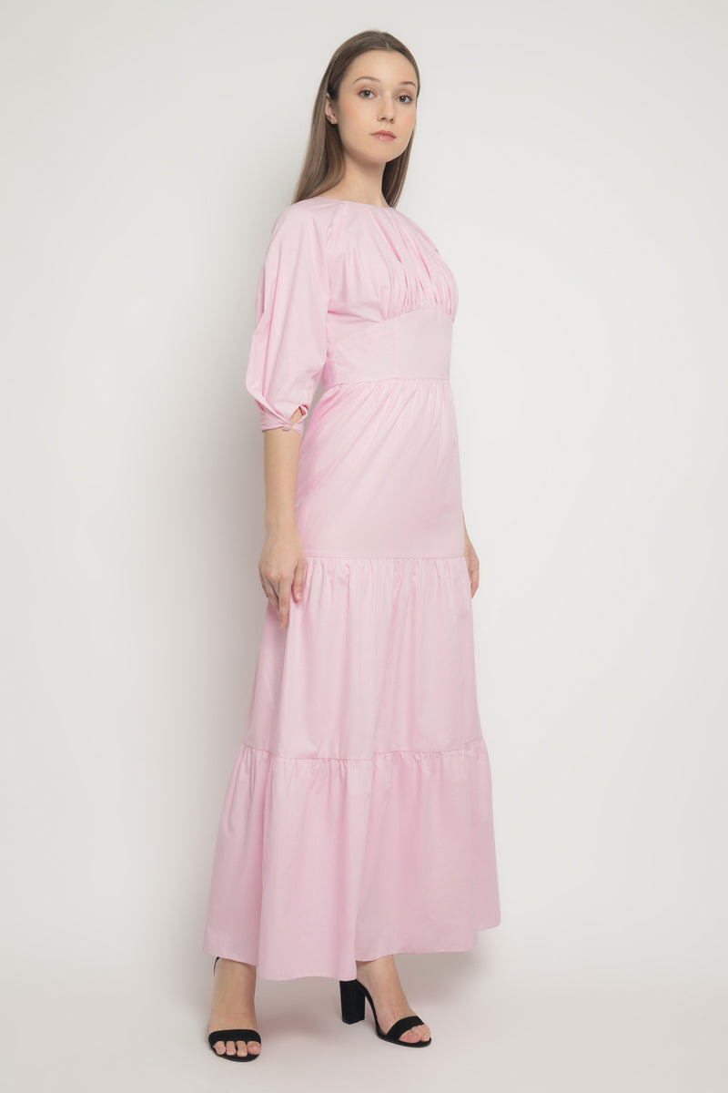 AGATA GATHERED MAXI DRESS