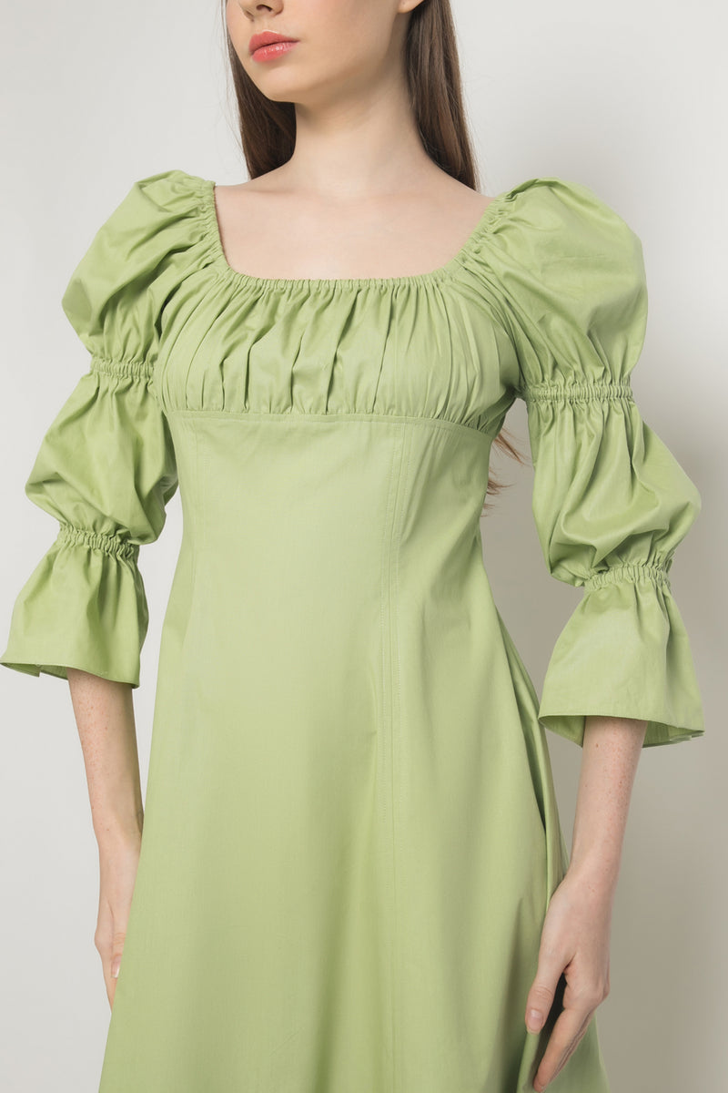 ALINE RUCHED MIDI DRESS
