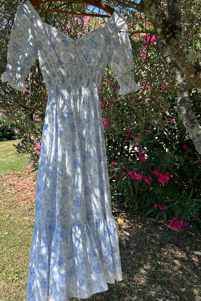 LUCIA SMOCK MIDI DRESS