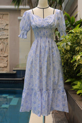 LUCIA SMOCK MIDI DRESS