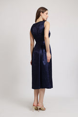 SOLANA SHIMMER JACQUARD MIDI DRESS