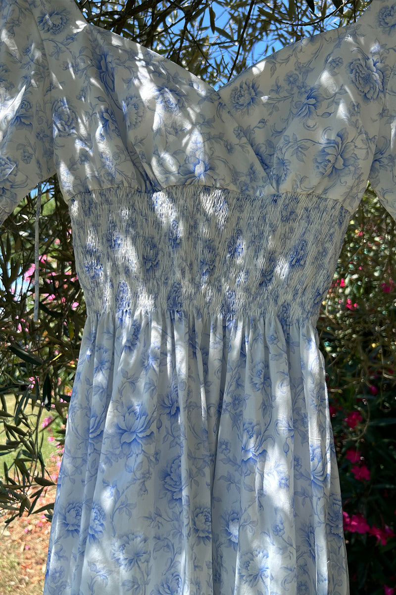 LUCIA SMOCK MIDI DRESS