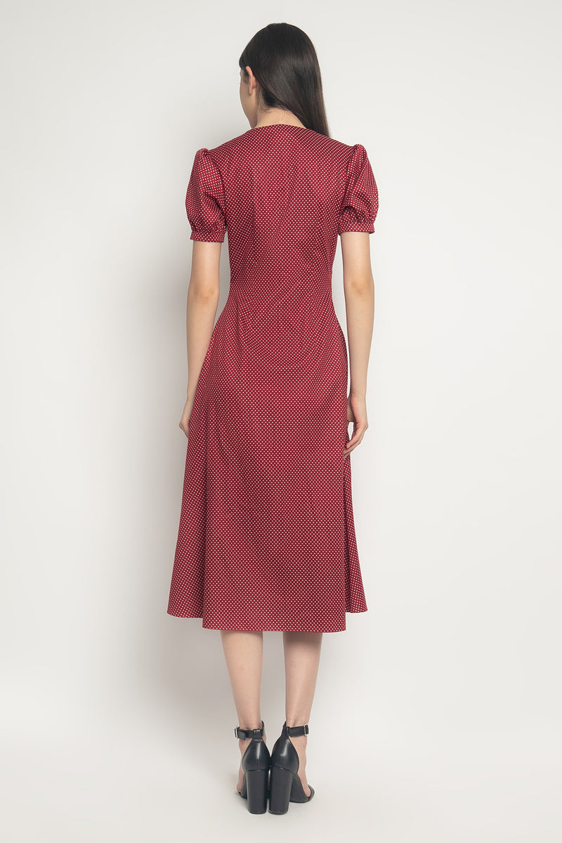 norma midi dress L / White-Pink