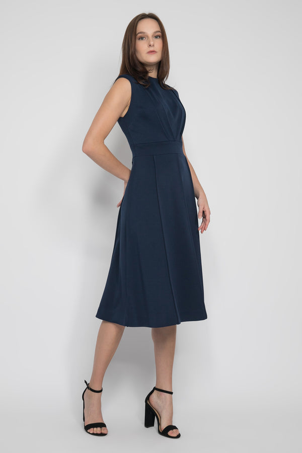 ZOE DRAPED MIDI DRESS