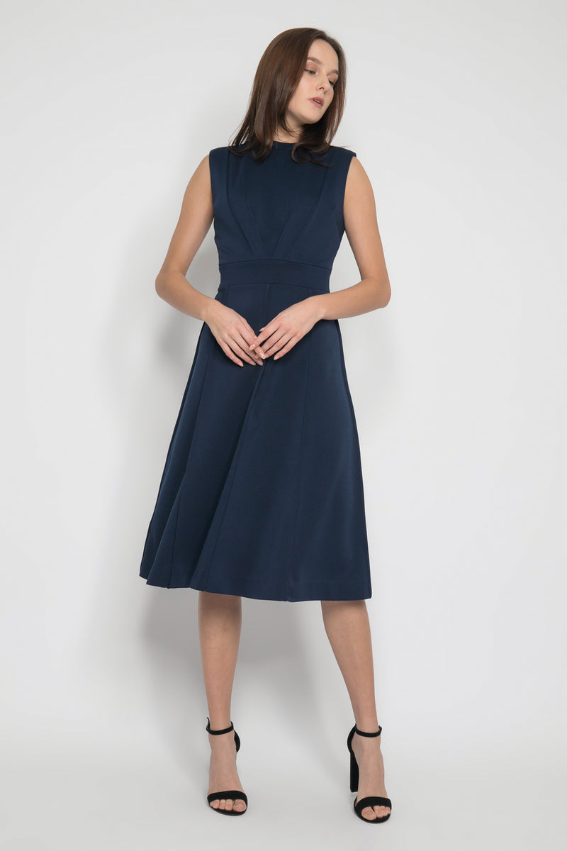 ZOE DRAPED MIDI DRESS