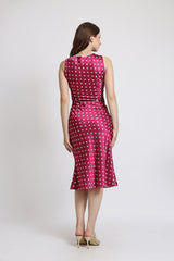 BELLE POLKA DOT MIDI DRESS