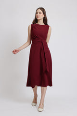 LOUISE DRAPED MIDI DRESS