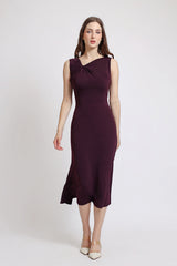 AVRA DRAPED MIDI DRESS