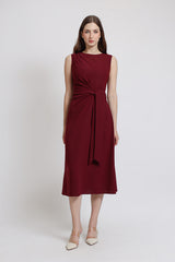LOUISE DRAPED MIDI DRESS