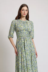 DAWN CHIFFON RUCHED DRESS