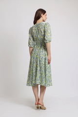 DAWN CHIFFON RUCHED DRESS