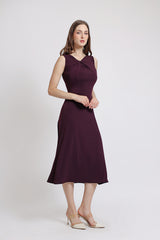 AVRA DRAPED MIDI DRESS