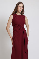 LOUISE DRAPED MIDI DRESS