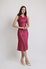 BELLE POLKA DOT MIDI DRESS