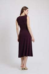 AVRA DRAPED MIDI DRESS