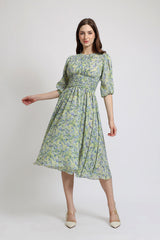 DAWN CHIFFON RUCHED DRESS