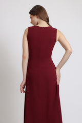 LOUISE DRAPED MIDI DRESS