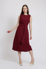LOUISE DRAPED MIDI DRESS