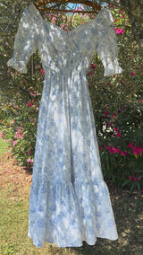 LUCIA SMOCK MIDI DRESS