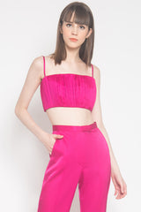 BIANCA CROPPED RUCHED TOP