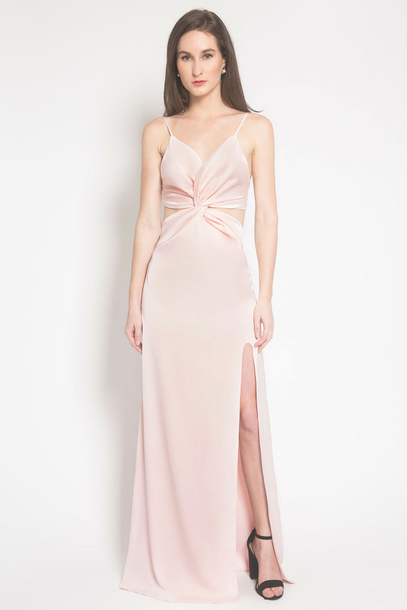 pink twist front dress Pink Twist Front Slinky Mini Dress